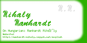 mihaly manhardt business card